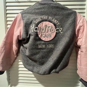 VINTAGE NYC HARD ROCK CAFE LETTERMAN JACKET
